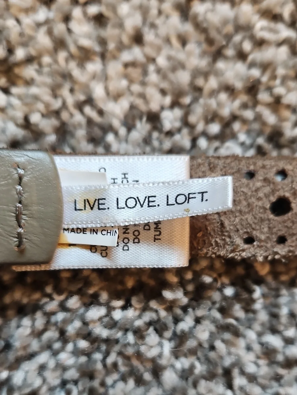 Loft Grey Leather Belt